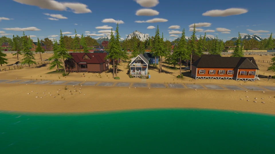 Game screenshot 4, houses along a beach